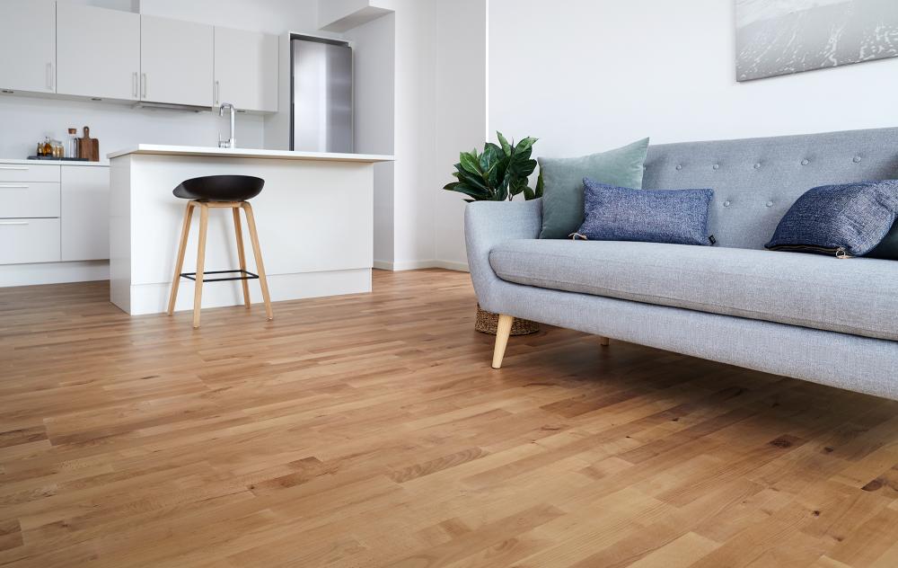 Beech Floor Sylvaket With A Golden, Natural Beech Hardwood Flooring