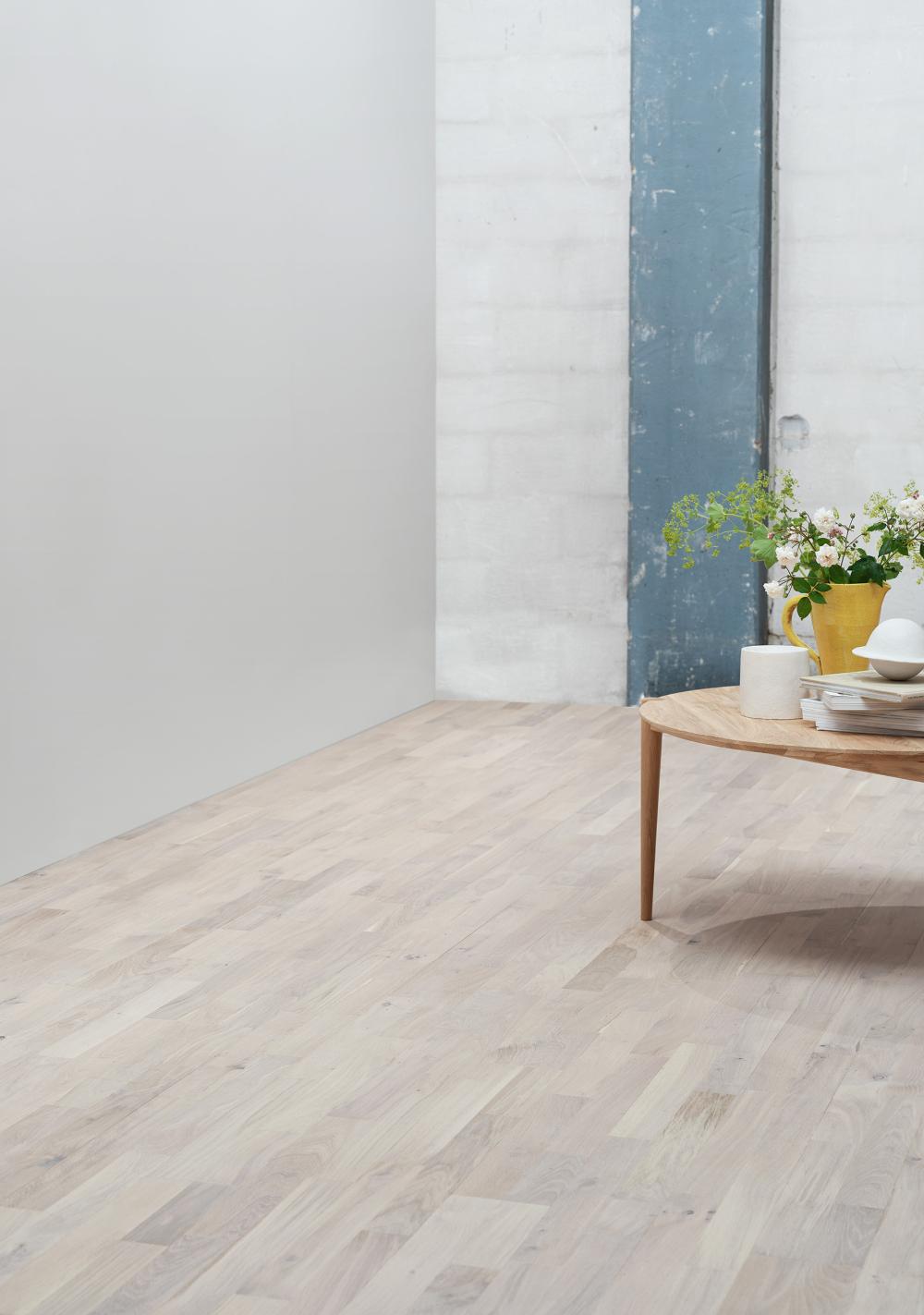 Oak Nordic White Plus - 2 strip Wooden flooring