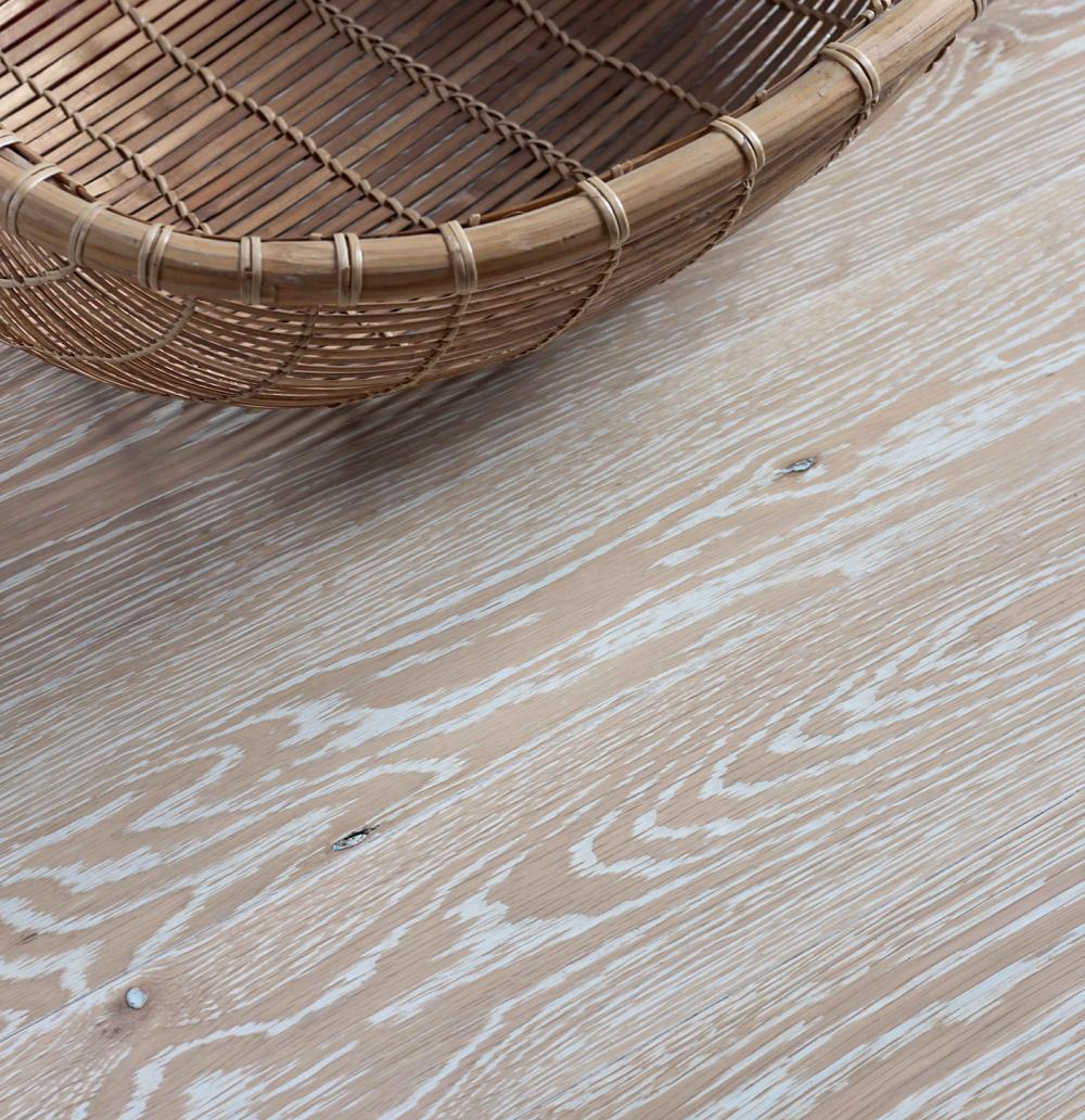 Plank Flooring Oak Textured Frosted White 100 Solid Wood